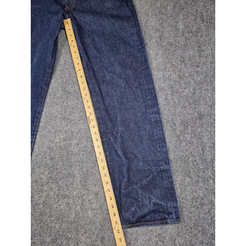 Levi's 501 Original Fit Jeans Mens 38x36 Blue Dark Wash Button Fly Denim 117-1